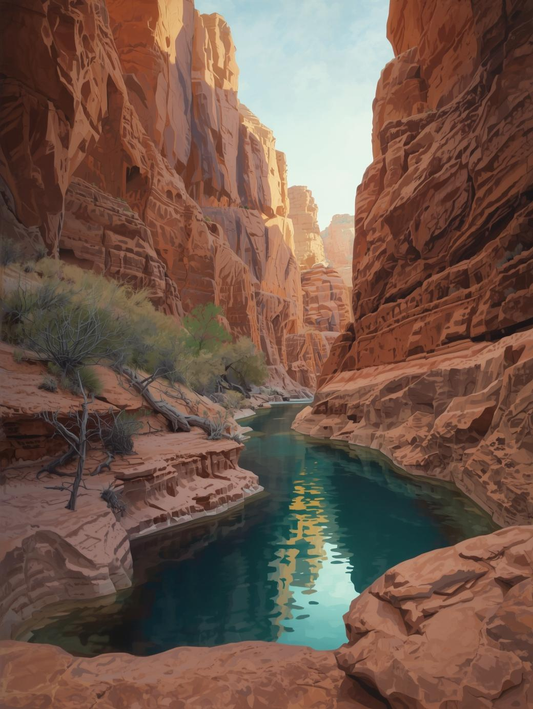 Zion National Park (Utah) Paint by Number Awe-Inspiring Alcove Pools