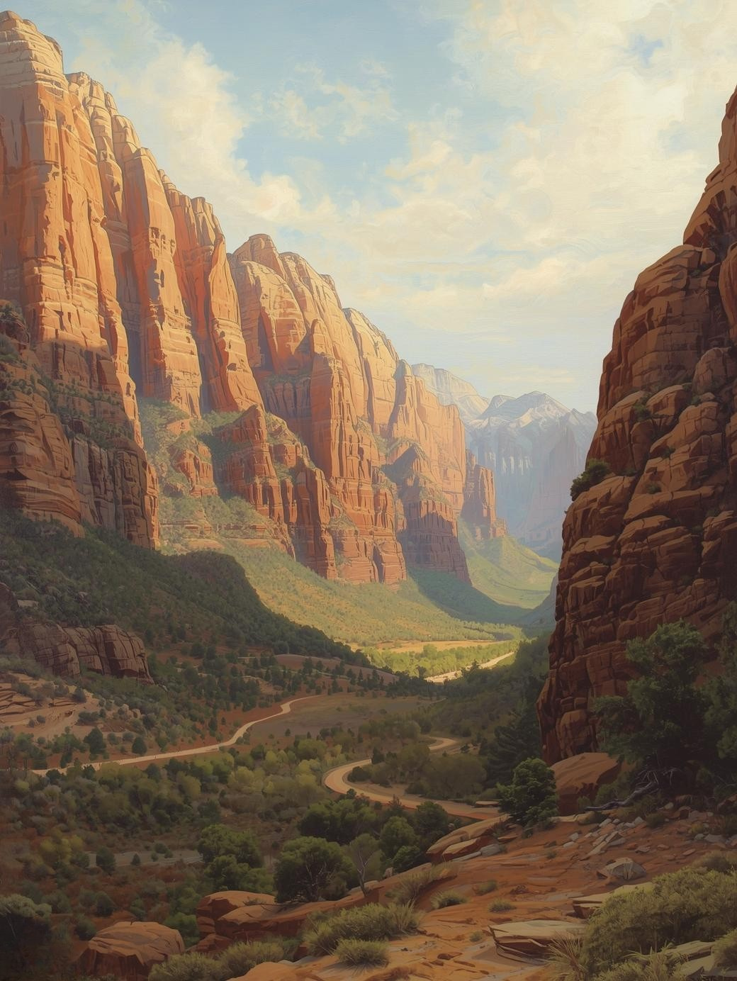 Zion National Park (Utah) Paint by Number Breathtaking Boulder Walls