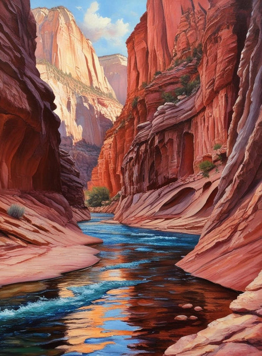 Paint by Number Zion National Park (Utah) The Narrows Beauty