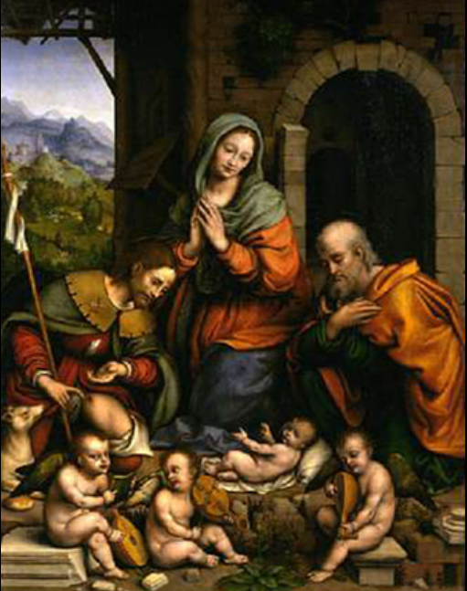 Paint by Number Adoration with Child-Girolamo dai Libri