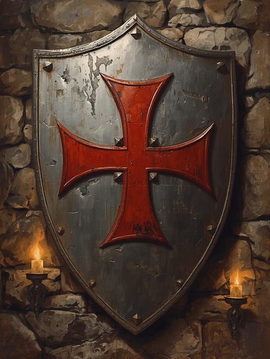 Paint by Number Crimson Crusader Crest – Paint by Number for Adults