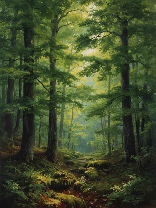 Paint by Number Forest Clearing – Sunlit Nature Paint by Number Kit for Adults