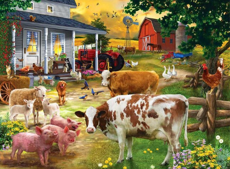 Paint By Number Farm Animals Visiting