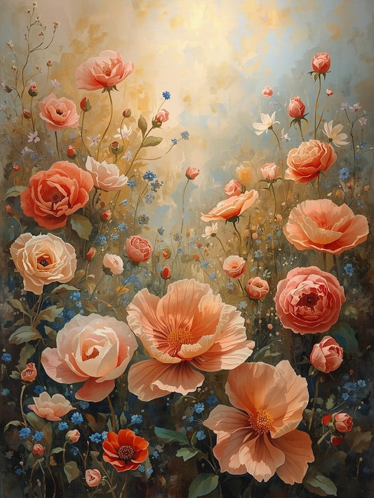 Paint by Number Romantic Wildflower Glow – DIY Paint by Number Kit
