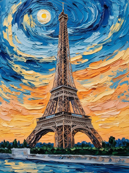 Paint By Number Romantic Eiffel Tower