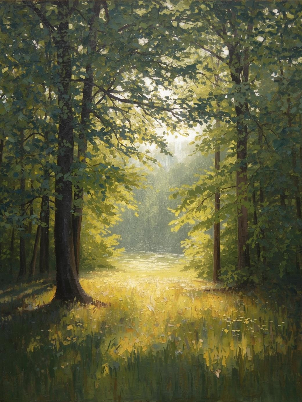 Paint by Number Tranquil Forest Opening – Canvas Paint by Number Kit