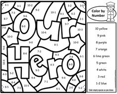 Free Color By Number Hero