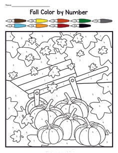 Free Color By Number Pumpkins