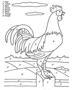 Free Color By Number It's Time To Get Up Rooster – Artist By Number