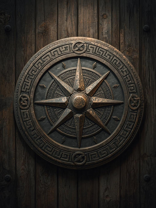 Paint by Number Viking Compass Rune Symbol – Adult DIY Wall Art Canvas