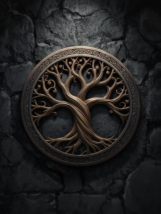 Paint by Number Nordic Tree of Life Rune Symbol – Adult Paint by Number Canvas