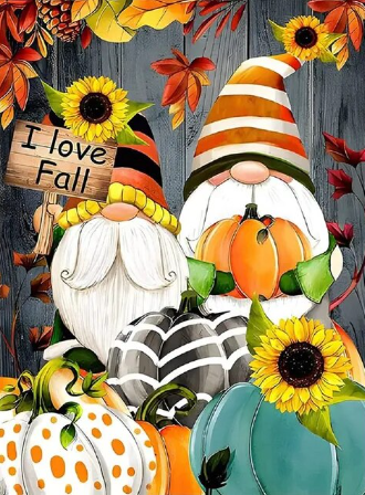 Paint By Number I Love Fall Gnome