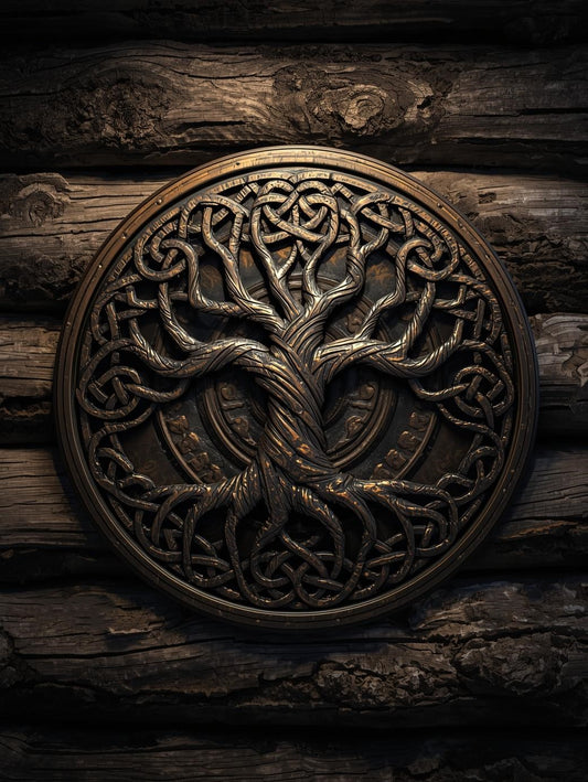Paint by Number Nordic Tree of Life Rune Emblem – DIY Wall Art Canvas