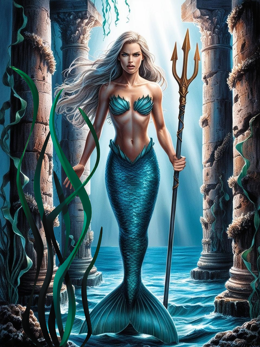 Paint by Number Abyssal Adventurer Mermaid