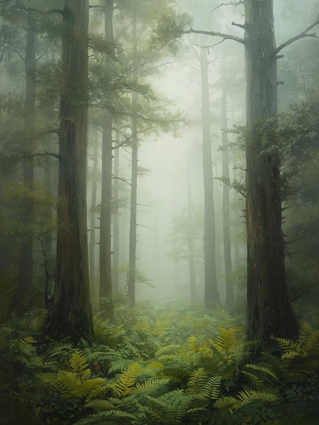 Paint by Number Misty Forest Morning – Calm Paint by Number Kit for Adults