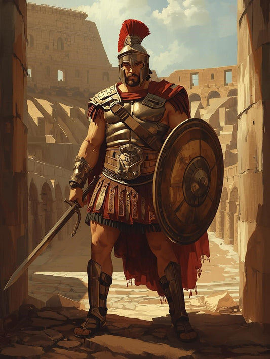 Paint by Number Roman Gladiator Warrior – Paint by Number for Adults