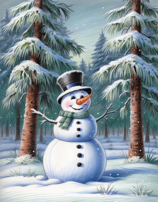 Paint by Number Sparkling Joy Snowman