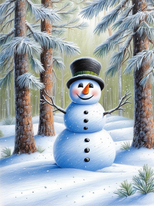 Paint by Number Christmas Spirit Snowman