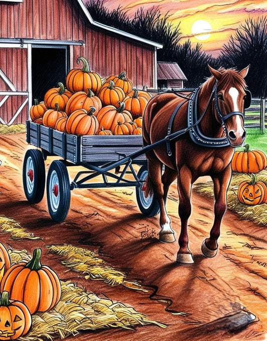 Paint By Number Classic Fall Pumpkins