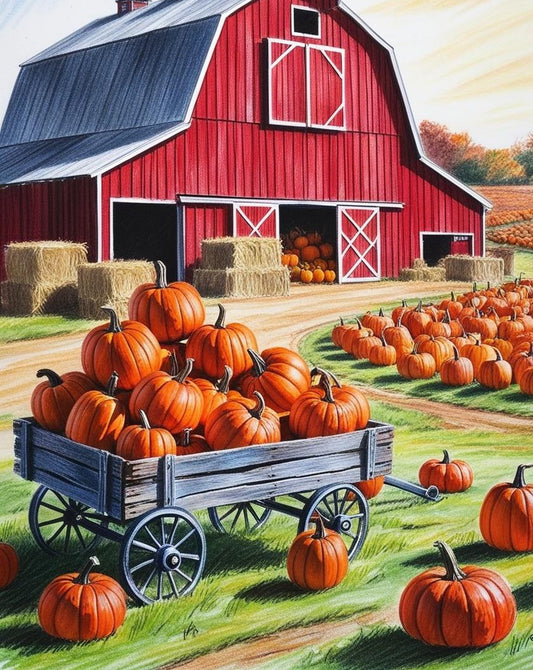 Paint By Number Pumpkin Season Delight