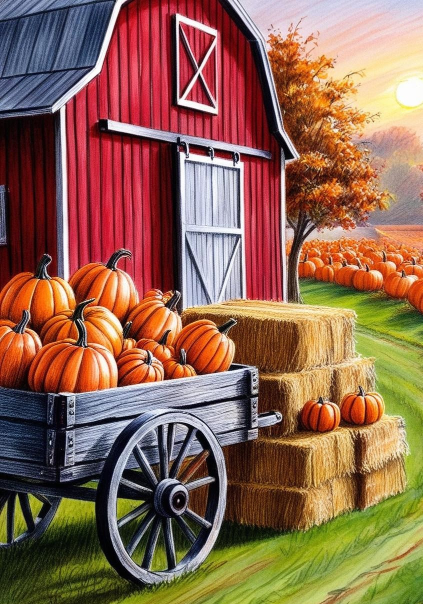 Paint By Number Farm Fresh Pumpkins