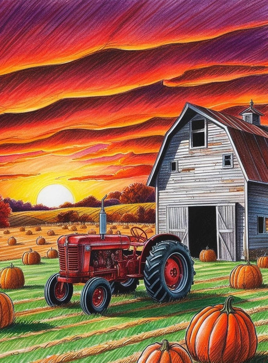 Paint By Number Crisp Autumn Air & Pumpkins