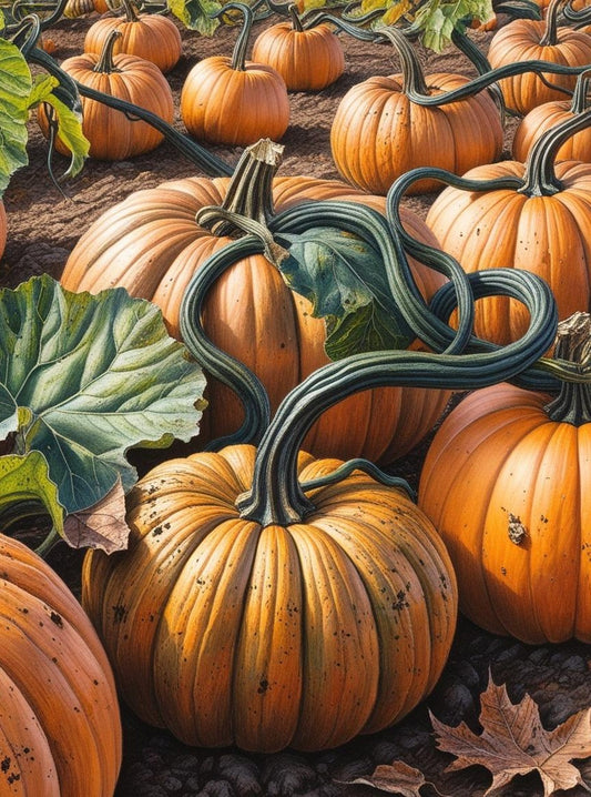 Paint By Number Fall Market Pumpkins