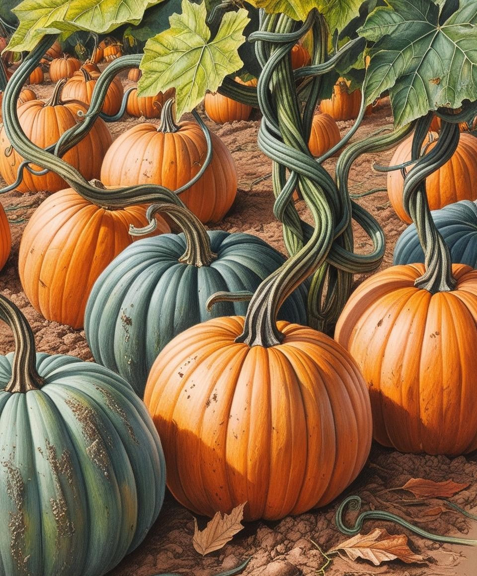 Paint By Number Rustic Autumn Pumpkins