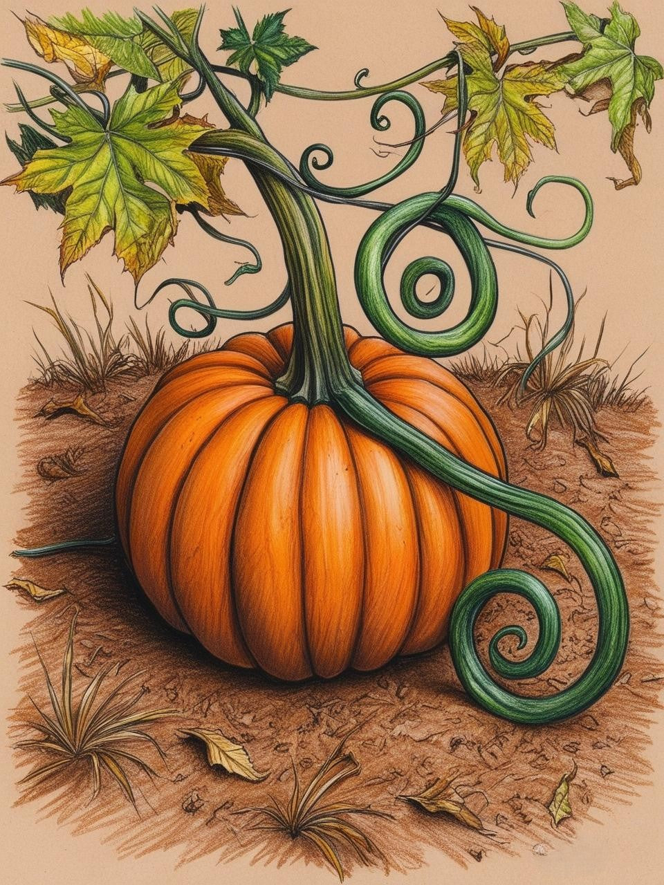 Paint By Number Pumpkin Serenity