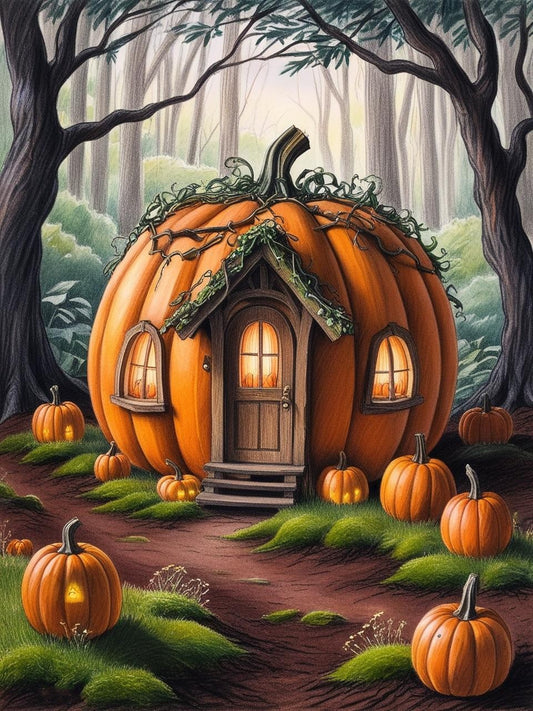 Paint By Number Everlasting Pumpkin Lodge