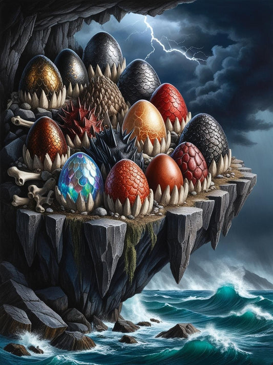 Paint by Number Emberfang Dragon Eggs Nest