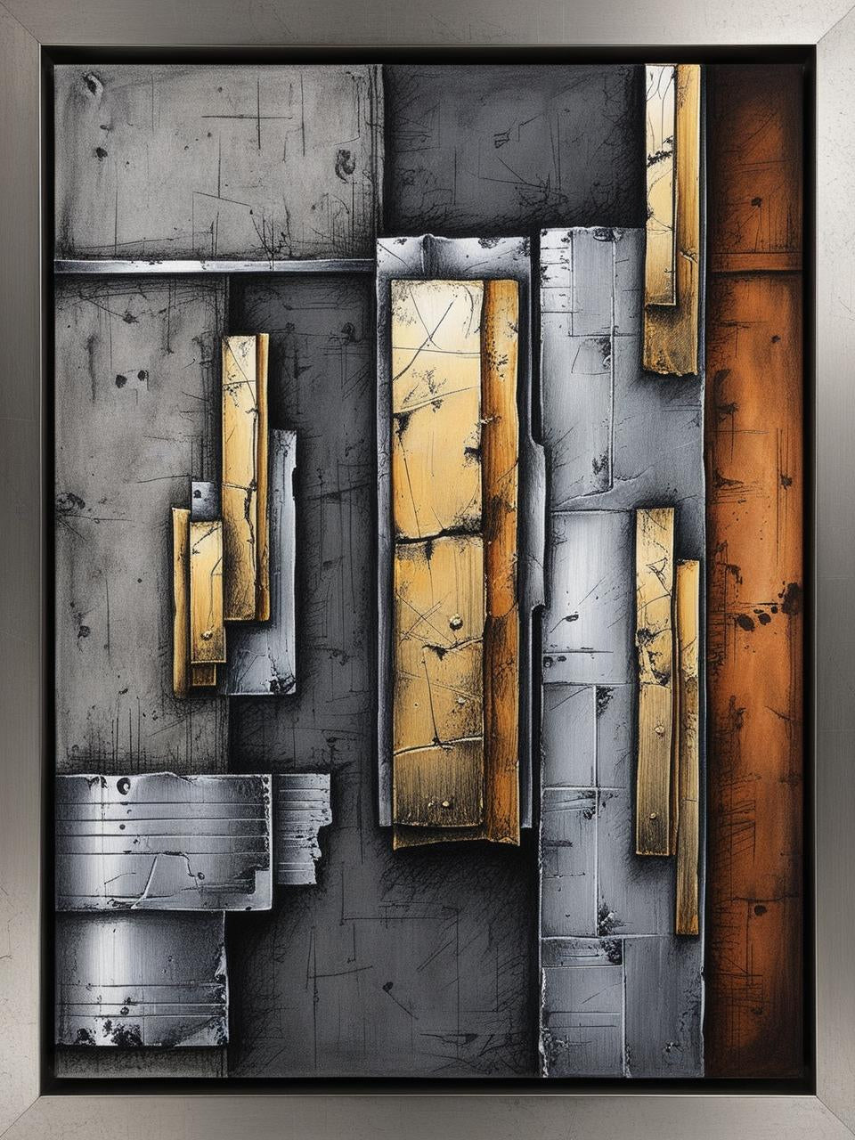 Paint By Number Steel & Gold: A Raw Industrial Masterpiece