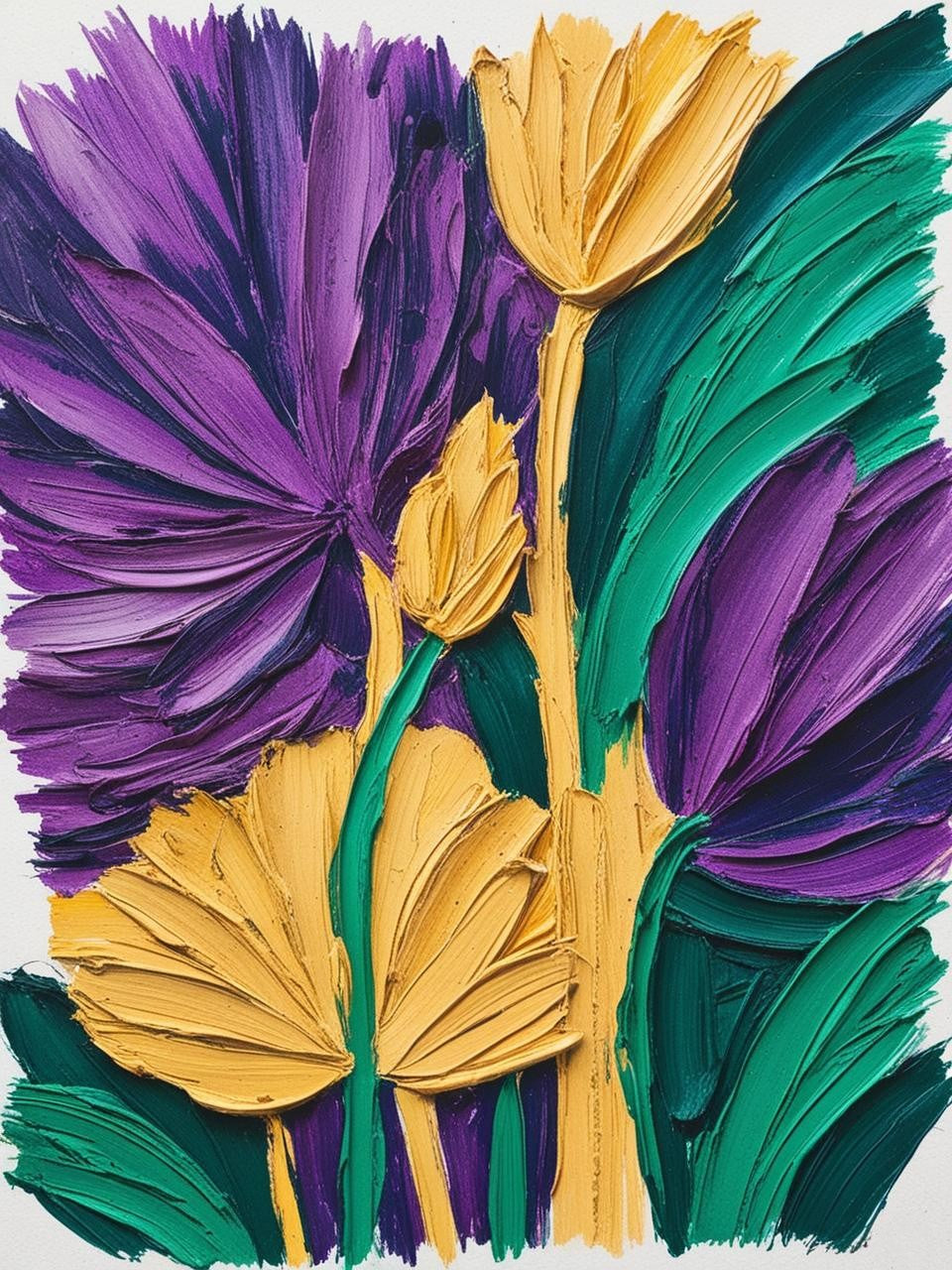 Paint By Number Blooming in Layers: A Bold Abstract Floral