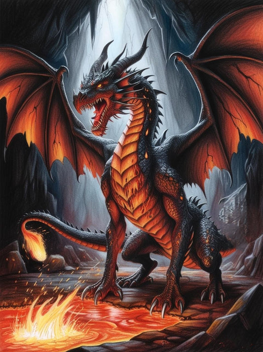 Paint by Number Warbringer Dragon