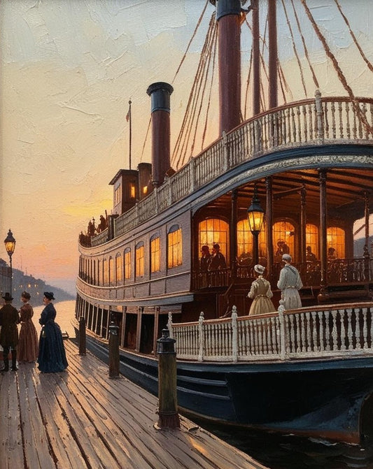 Paint by Number Classic Riverboats & Scenic Views