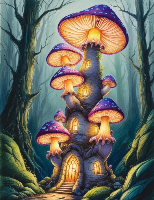 Paint by Number Pixie’s Toadstool Palace