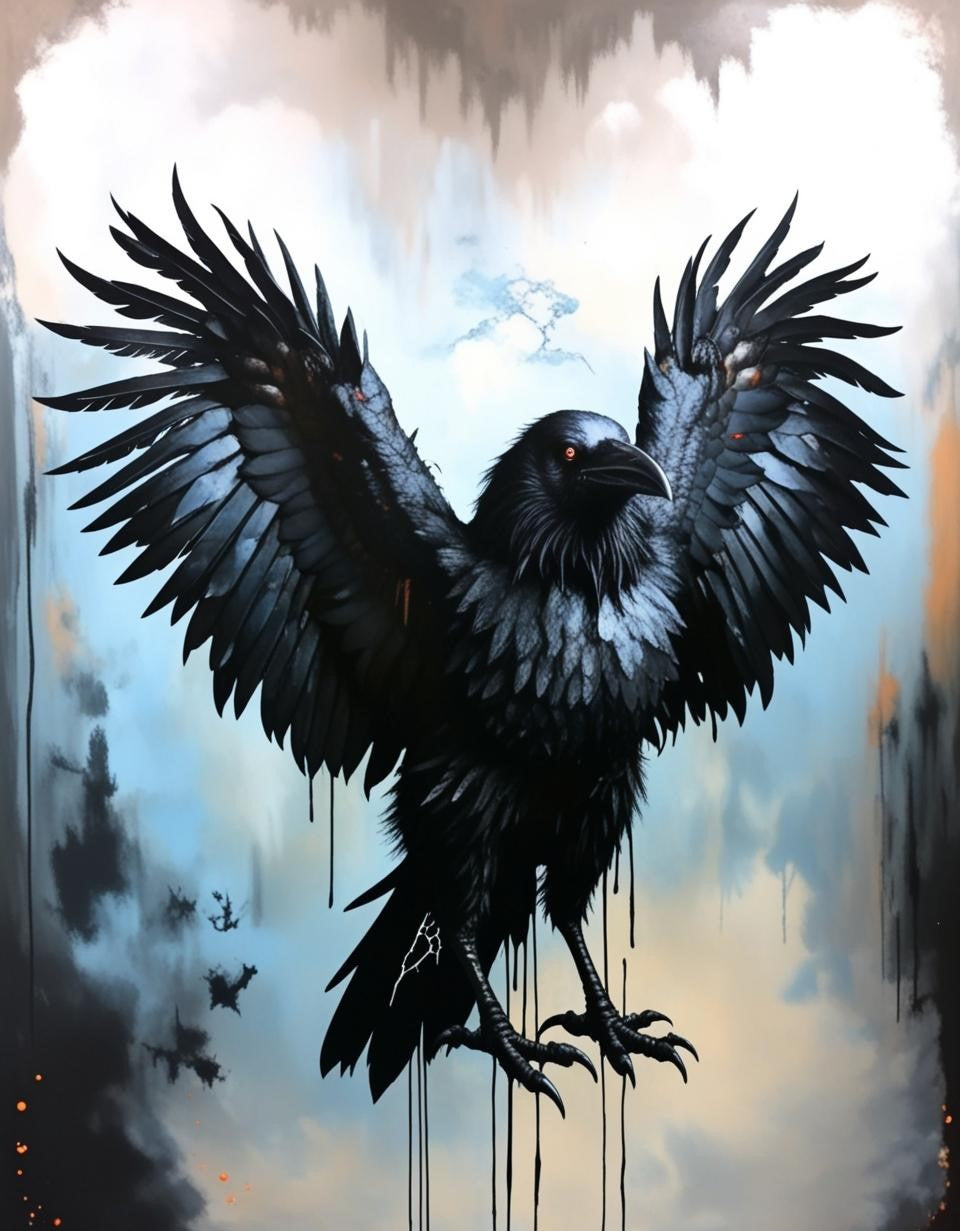 Paint by Number Enchanted Aviary Crow