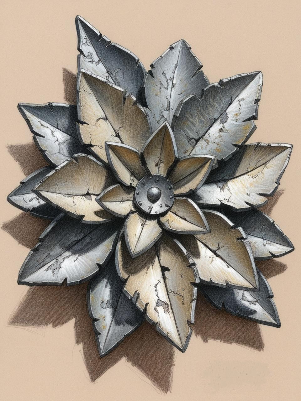 Paint By Number Riveted Blossoms: The Beauty of Industrial Flora