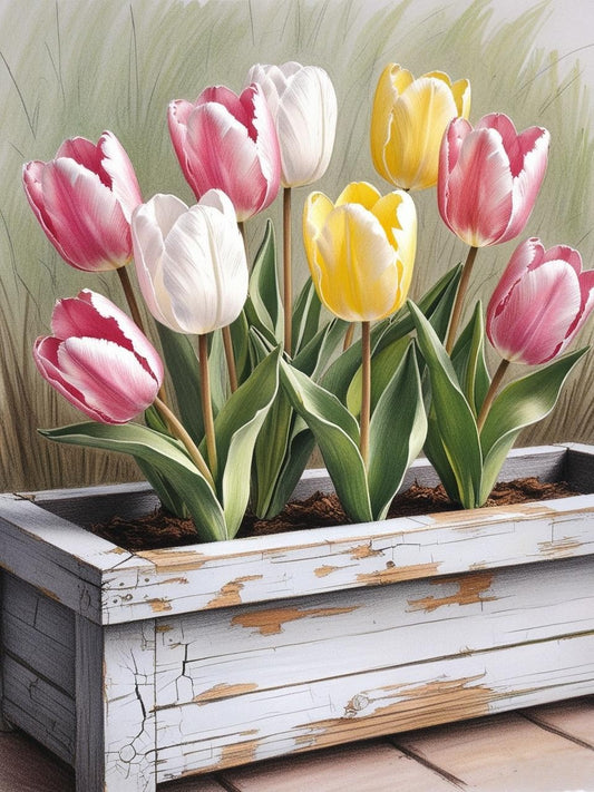 Paint By Number Timeless Tulip Arrangement