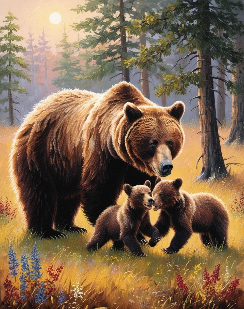 Paint By Number Dreamy Bears