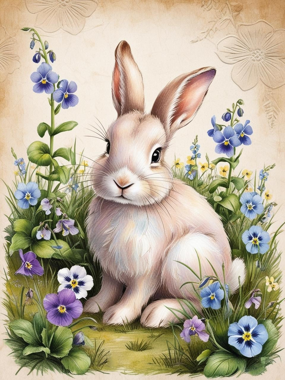 Paint by Number Adorable Easter Bunny