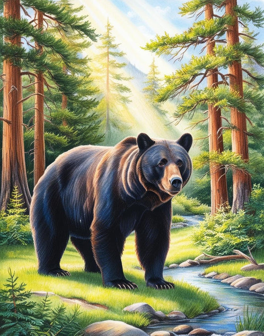 Paint By Number Forest Dweller: Black Bear