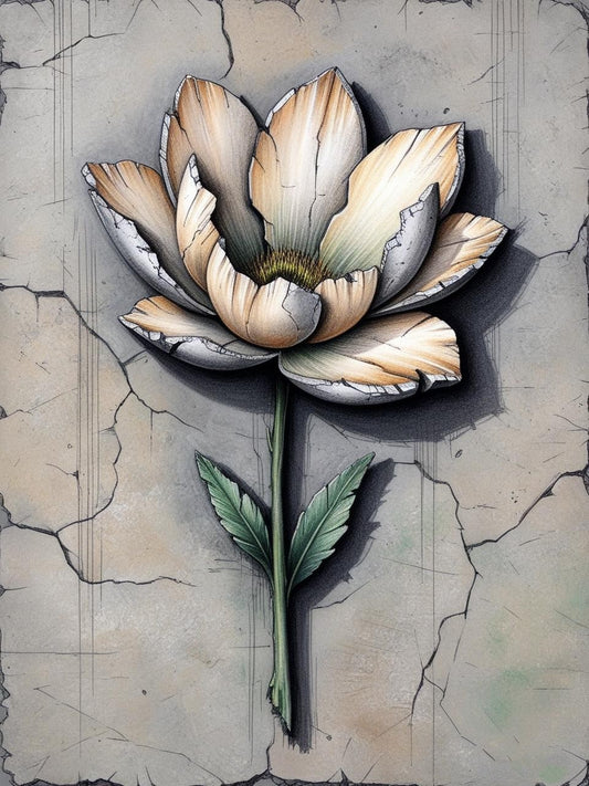 Paint By Number Cemented in Time: The Concrete Flower