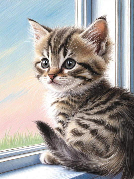 Paint by Number Adorable Kitten