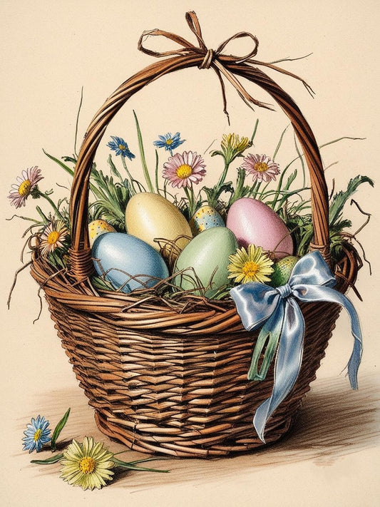 Paint by Number Enchanting Easter Basket