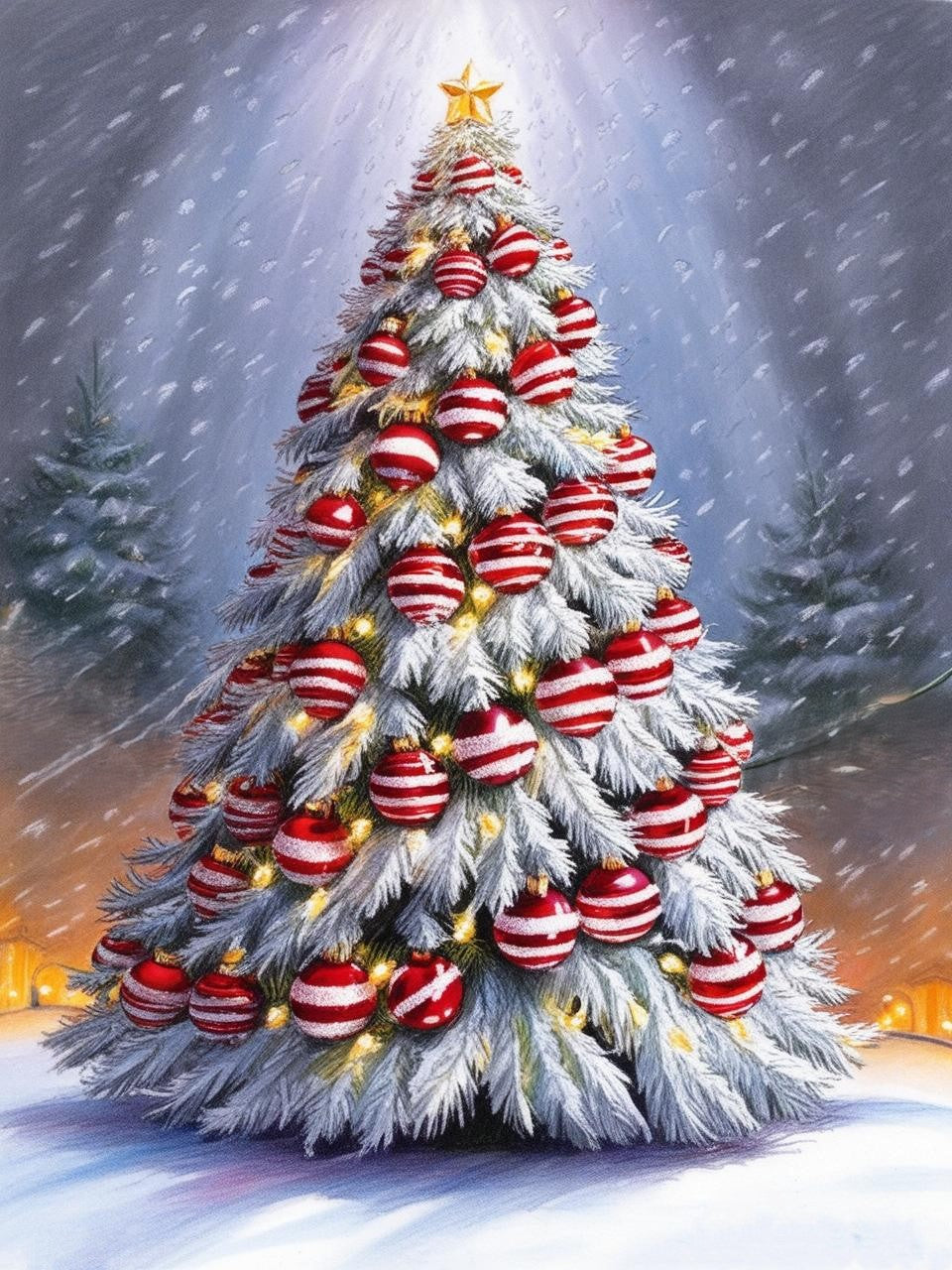 Paint by Number Winter Festivity Christmas Tree