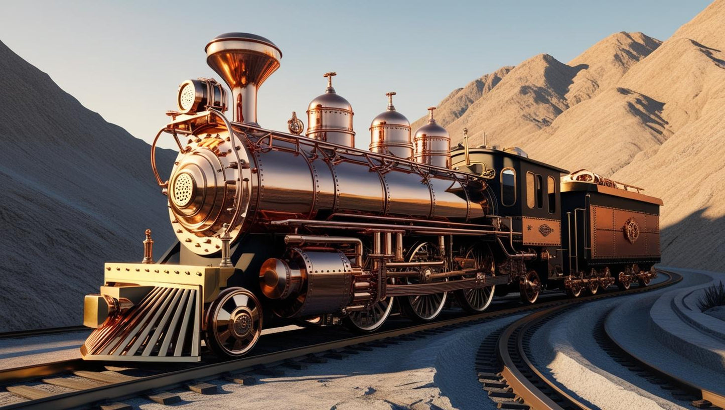 Classic Steam Engine Train Paint by Number