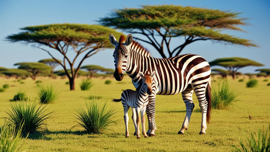 Paint by Number Zebra and Baby