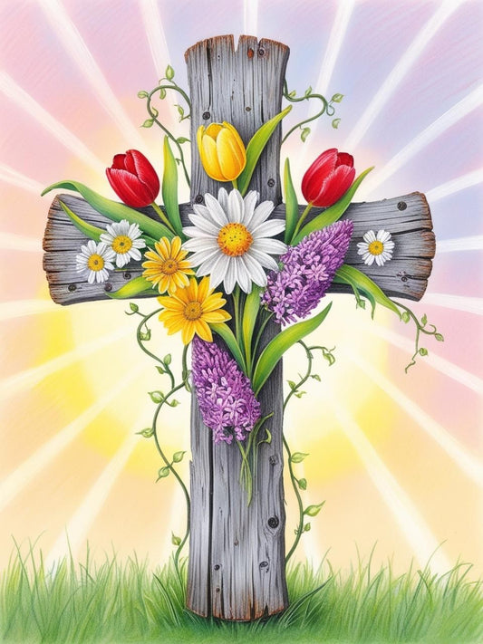 Paint by Number Blessed Easter Cross of Hope