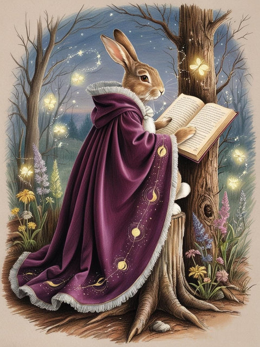 Paint by Number Enchanted Forest Bunny